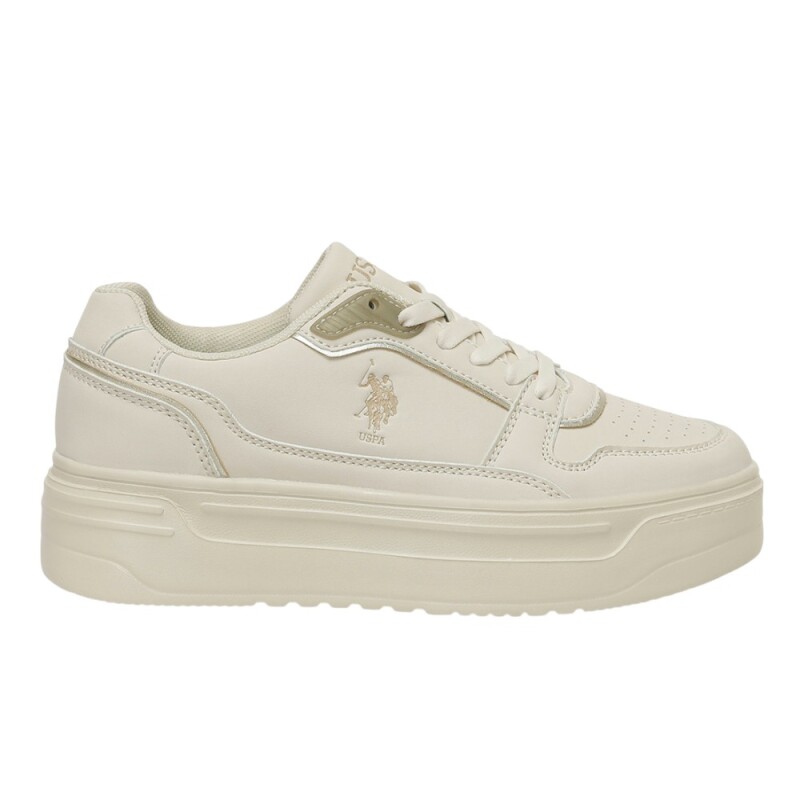 U.S. Polo Assn. 5F Caroline 5PR Bej Kadın Sneaker Ayakkabı - U.S. Polo Assn.
