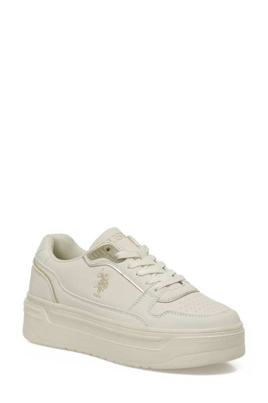 U.S. Polo Assn. 5F Caroline 5PR Bej Kadın Sneaker Ayakkabı - 3