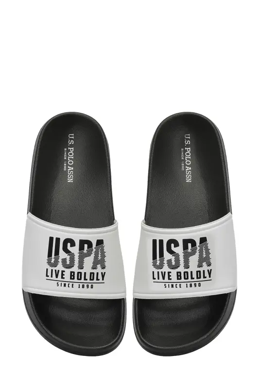 U.S. Polo Assn. 6M Gusty 6FX Beyaz Erkek Terlik - 4