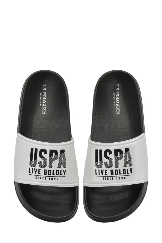 U.S. Polo Assn. 6M Gusty 6FX Beyaz Erkek Terlik - 4
