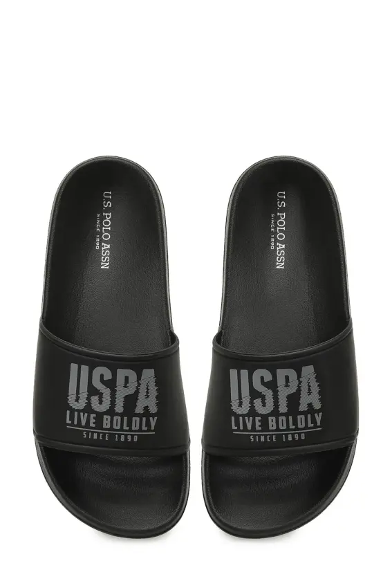 U.S. Polo Assn. 6M Gusty 6FX Siyah Erkek Terlik - 4