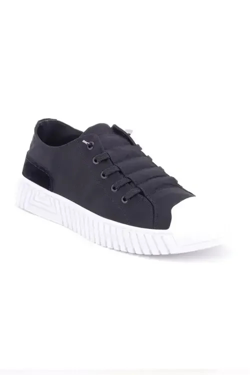 Gamelu Vigor Siyah-Beyaz Kadın Günlük Ayakkabı - 5