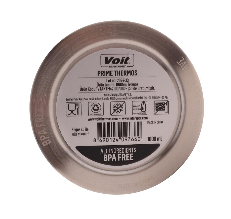 Voit Prime Thermos 1000ML Unisex Suluk & Matara - 6