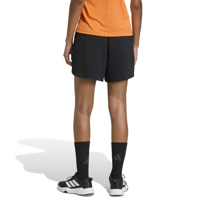 Adidas Pacer Workout Waffle Siyah Kadın Şort - 2