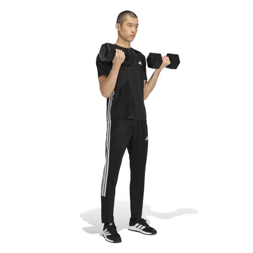 Adidas Workout Essentials All-Set 3-Stripes Örgü Siyah Erkek Eşofman Altı - 3