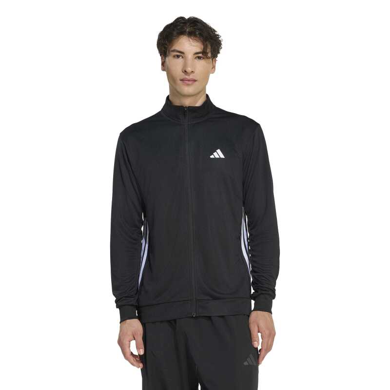 Adidas Workout Essentials All-Set 3-Stripes Örgü Siyah Erkek Eşofman Takımı - 1