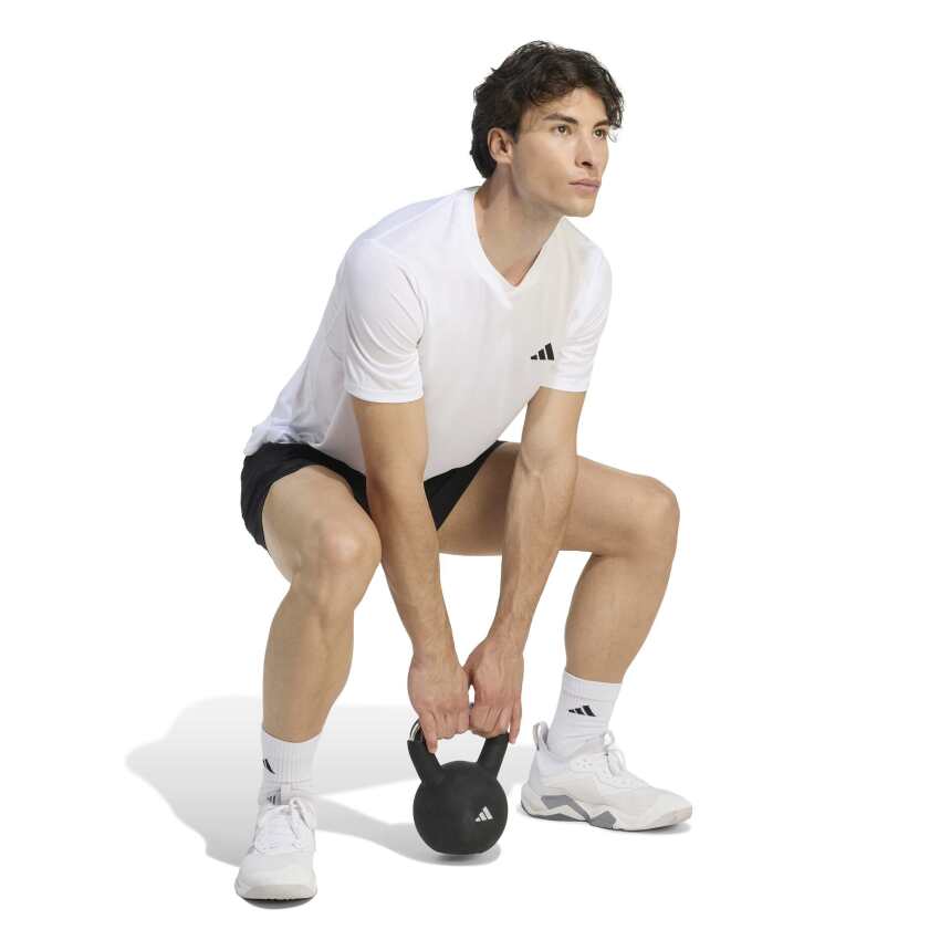 Adidas Workout Essentials Base Beyaz Erkek Tshirt - 4