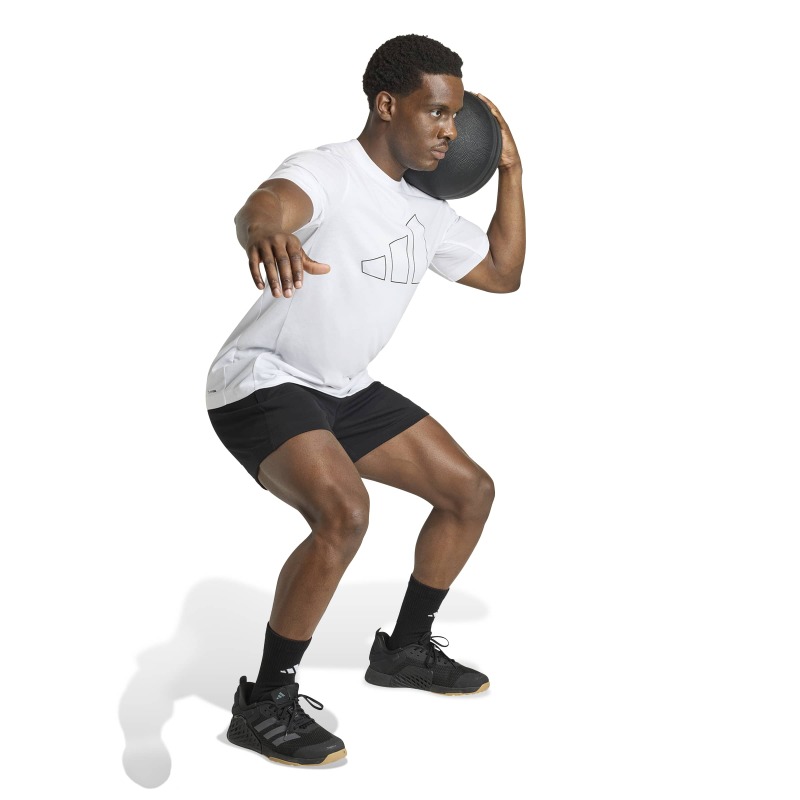 Adidas Workout Essentials Feelready Logo Beyaz Erkek Tshirt - 9