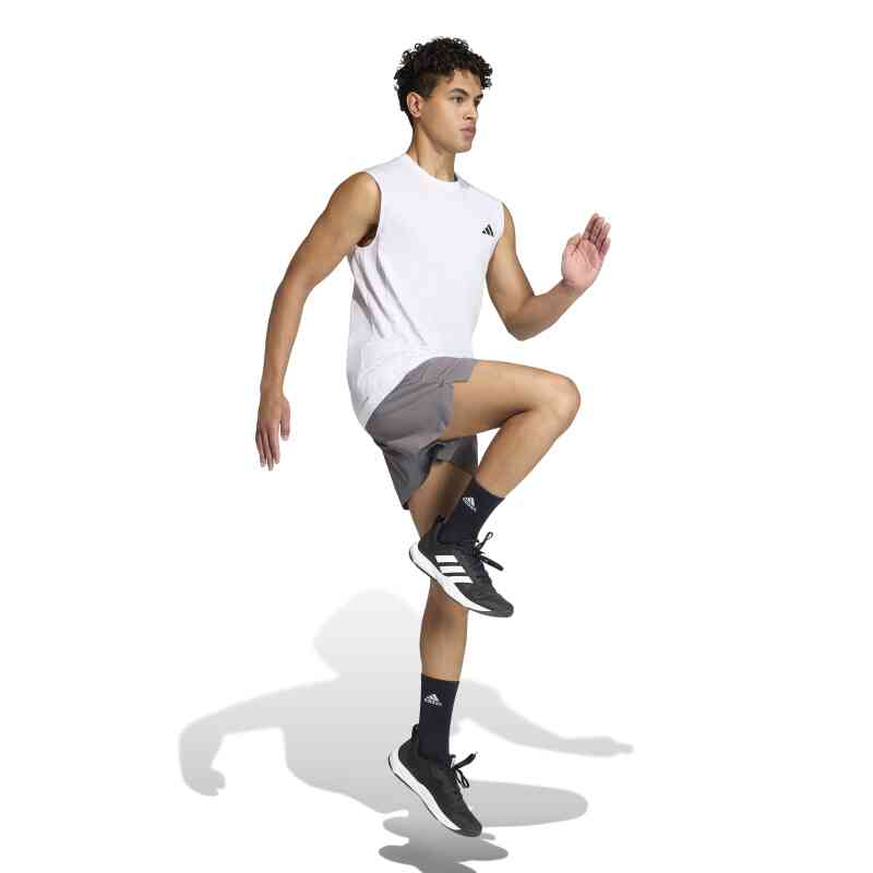 Adidas Workout Essentials Feelready Kolsuz Beyaz Erkek Atlet - 9