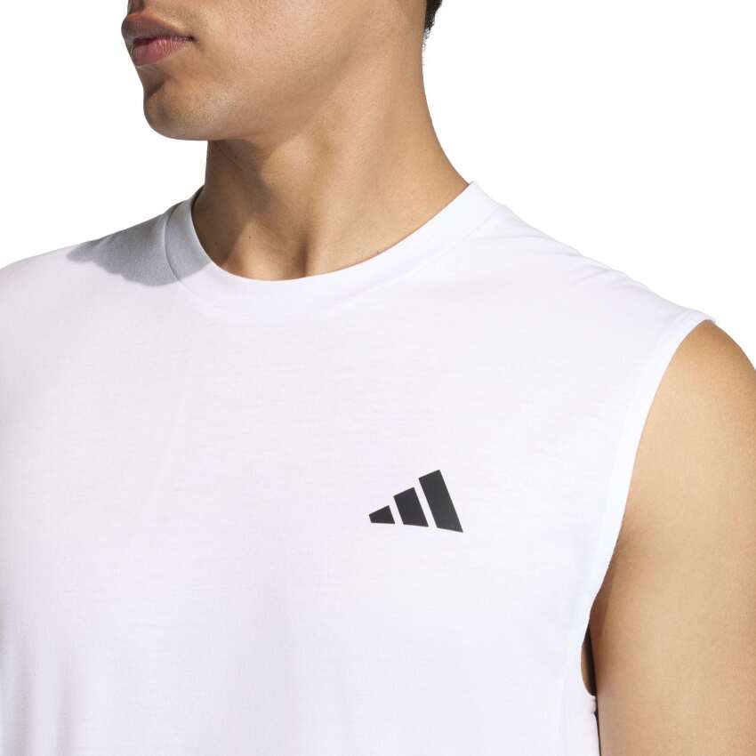 Adidas Workout Essentials Feelready Kolsuz Beyaz Erkek Atlet - 10