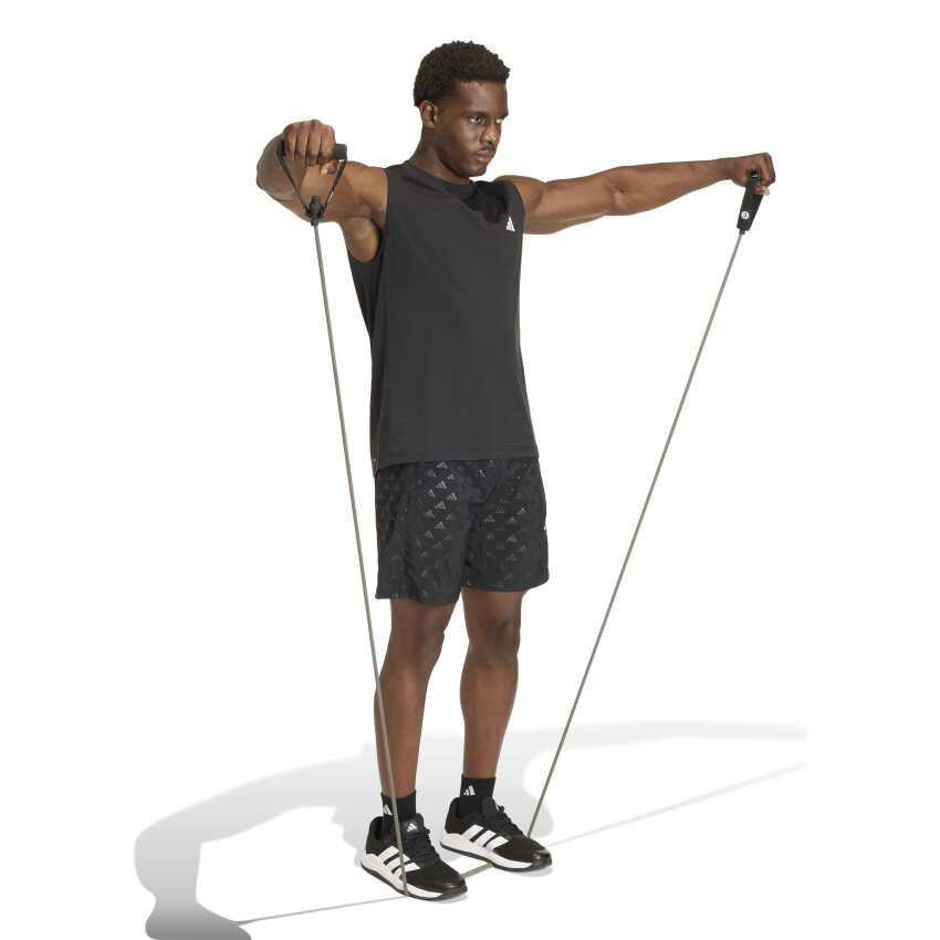 Adidas Workout Essentials Feelready Kolsuz Siyah Erkek Tshirt - 9