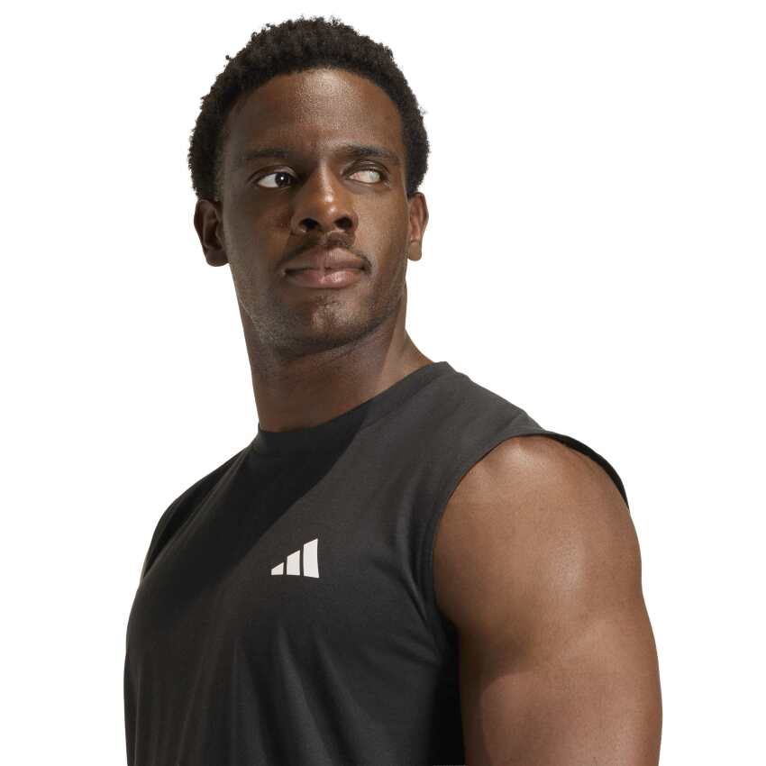 Adidas Workout Essentials Feelready Kolsuz Siyah Erkek Tshirt - 10