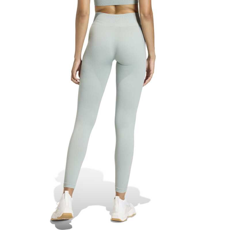 Adidas Workout Essentials Tam Boy Örgü Yeşil Kadın Tayt - 3