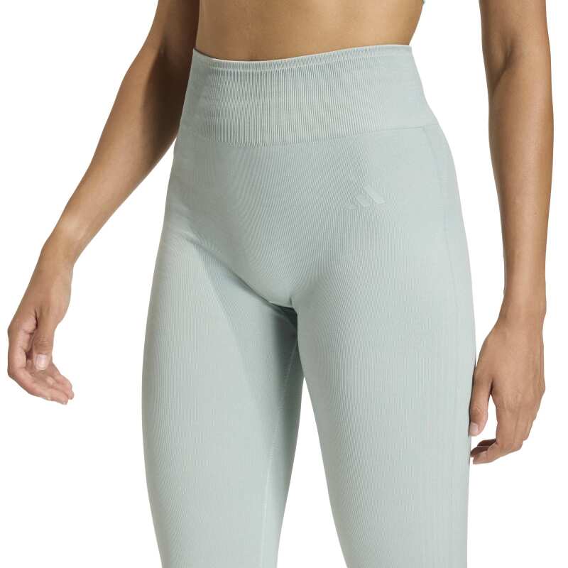 Adidas Workout Essentials Tam Boy Örgü Yeşil Kadın Tayt - Adidas