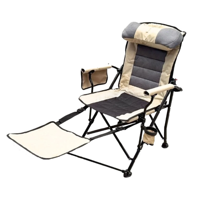 Windcamp Katlanır Kamp Sandalyesi Comfort - Sırt Ayarlanabilir Bej Unisex Kamp Sandalyesi - 1