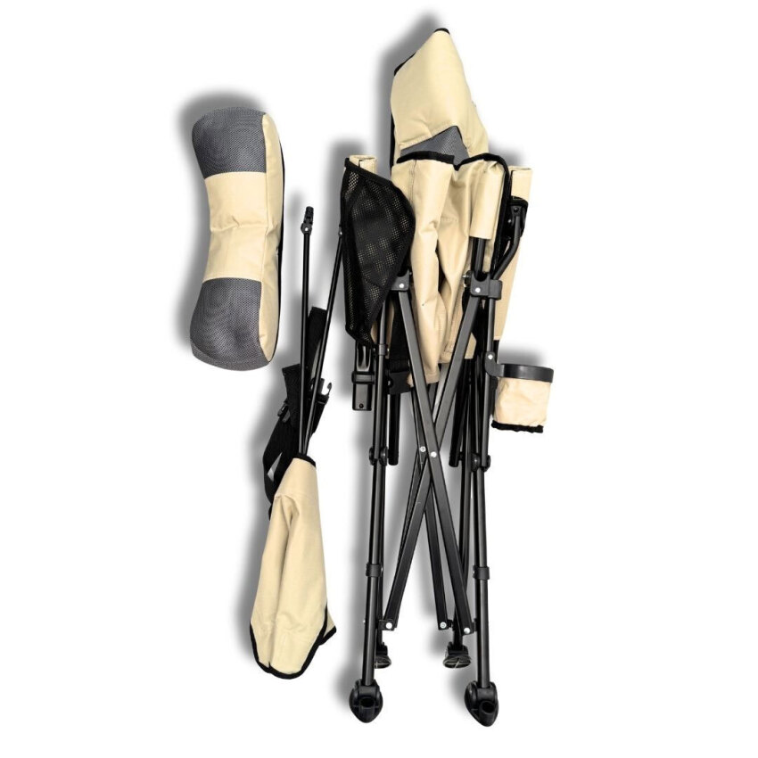 Windcamp Katlanır Kamp Sandalyesi Comfort - Sırt Ayarlanabilir Bej Unisex Kamp Sandalyesi - 7