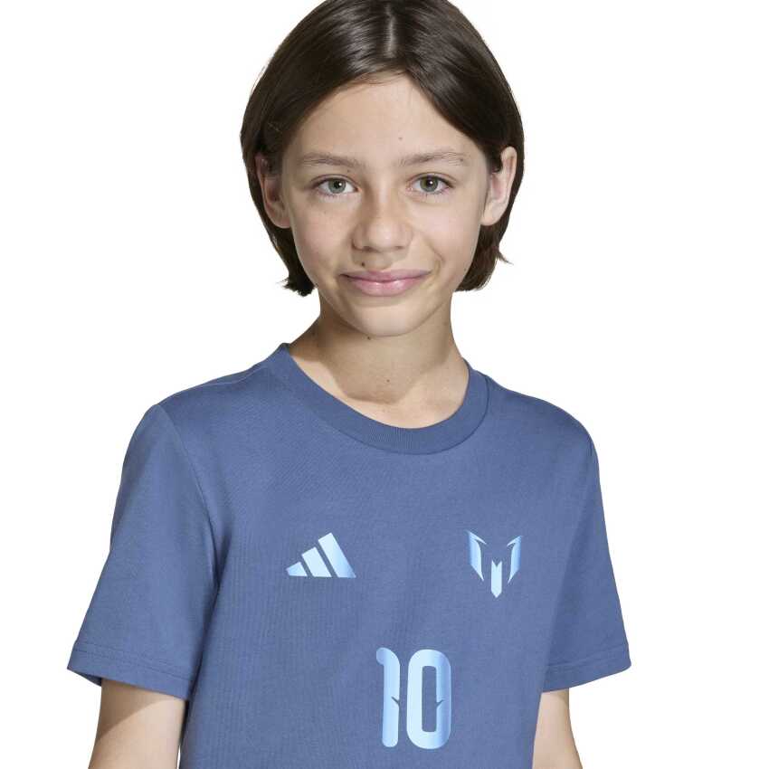 Adidas Messi Name&Number Graphic Mavi Çocuk Tshirt - 4
