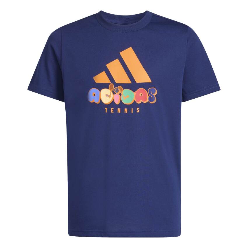 Adidas Tennis Category Graphic Lacivert Çocuk Tshirt - 1